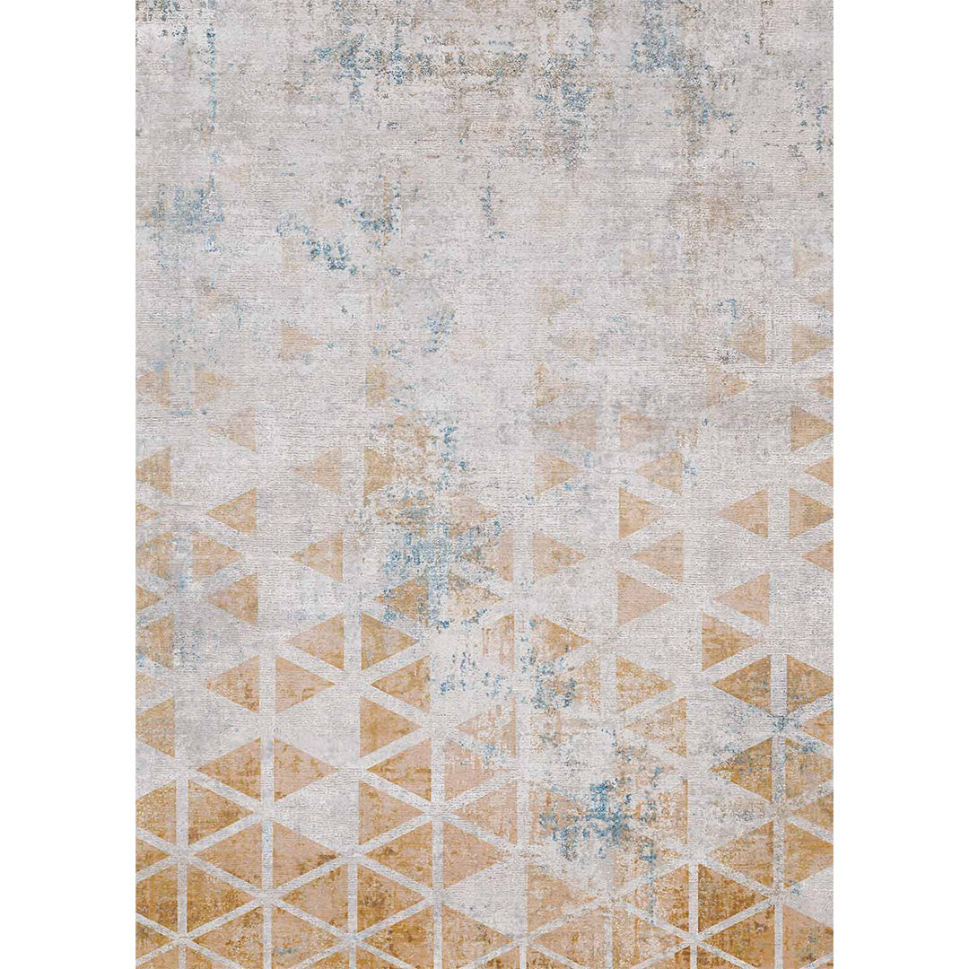 Vinylteppich modernes beige und orange dreiecksmuster Kitty