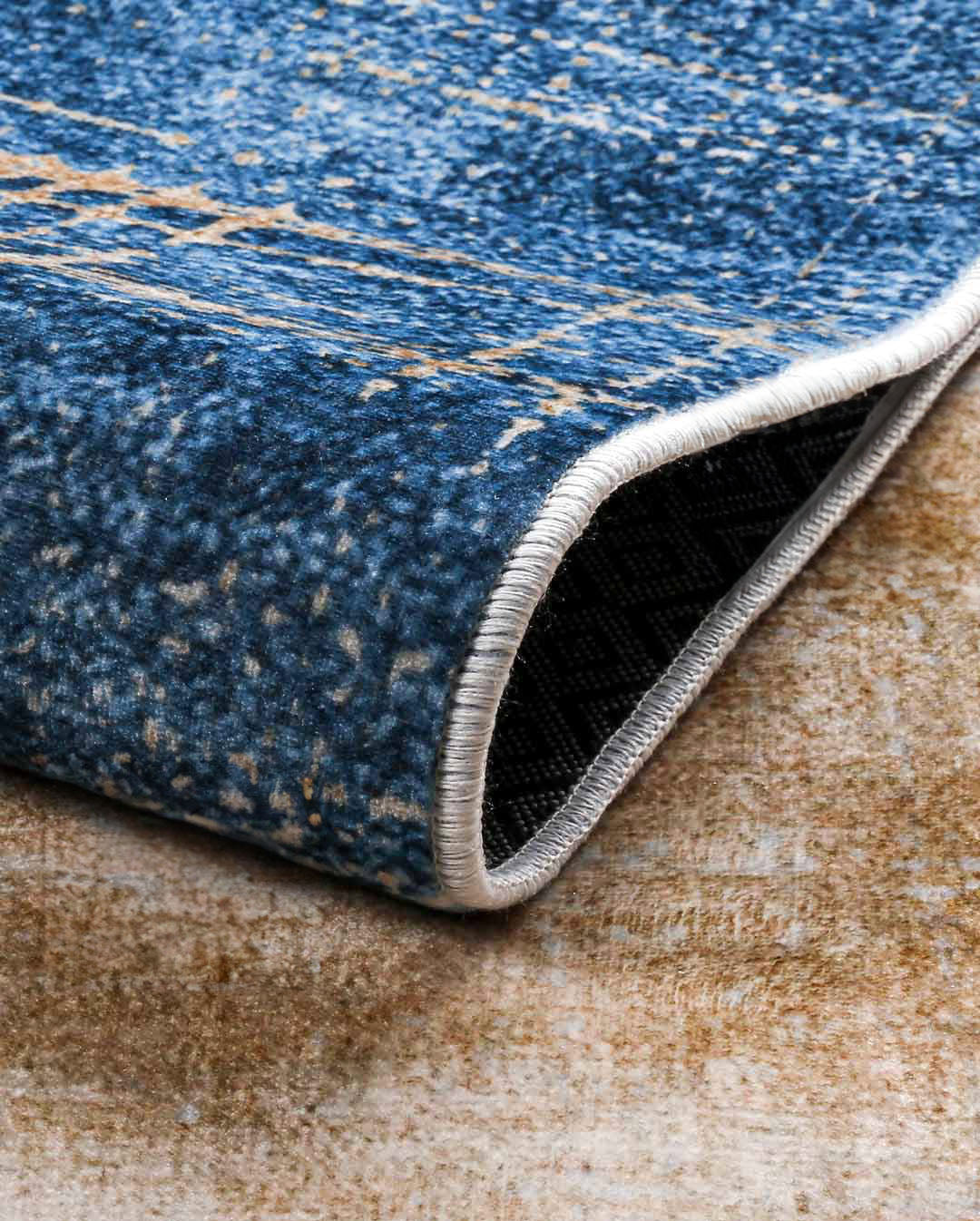 Rana fantastischer blauer und beiger moderner weicher Teppich