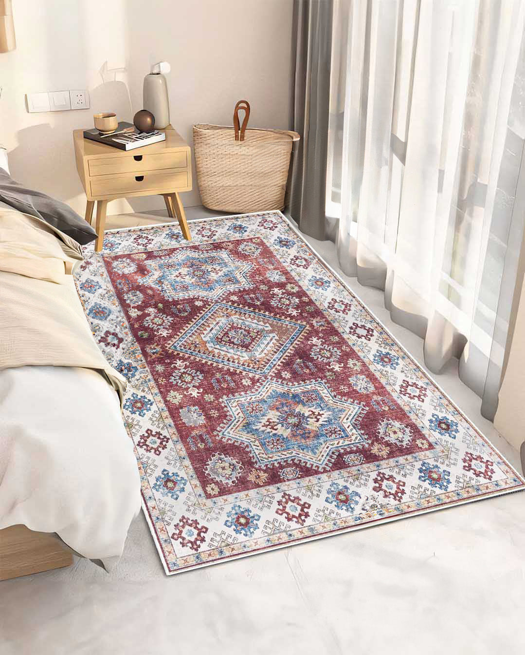 Nada Vintage roter weicher Perserteppich