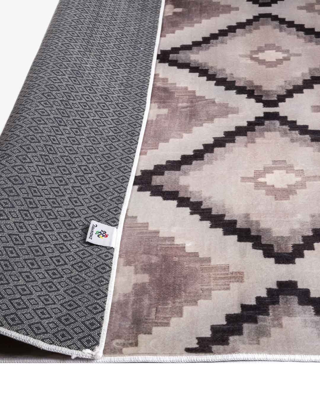 Clara moderner, weicher und glänzender Teppich in Beige und Braun