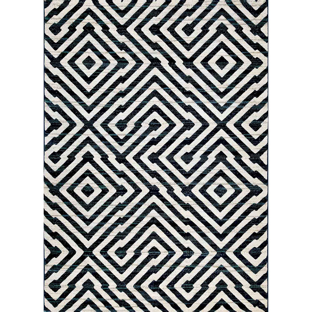 Shaza modern beige and dark lines soft carpet