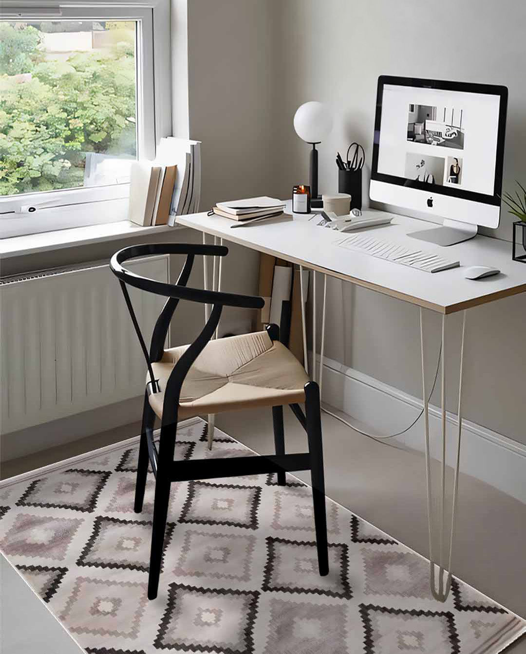 Clara moderner, weicher und glänzender Teppich in Beige und Braun