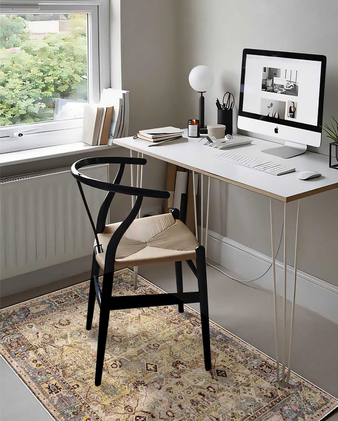 Ihr weicher und glänzender Vintage-Teppich in Gold