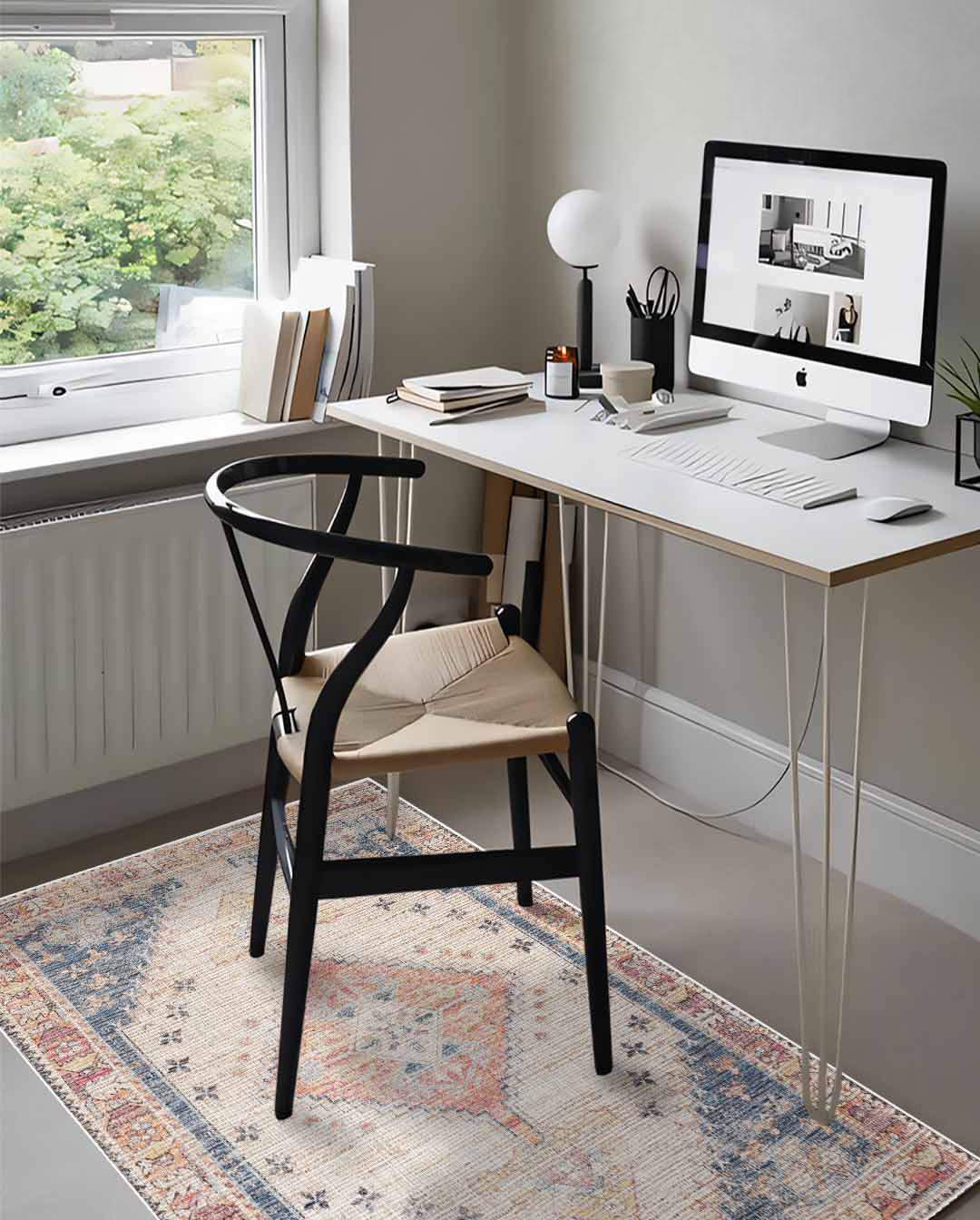 Lucy Vintage bunter weicher und glänzender Teppich