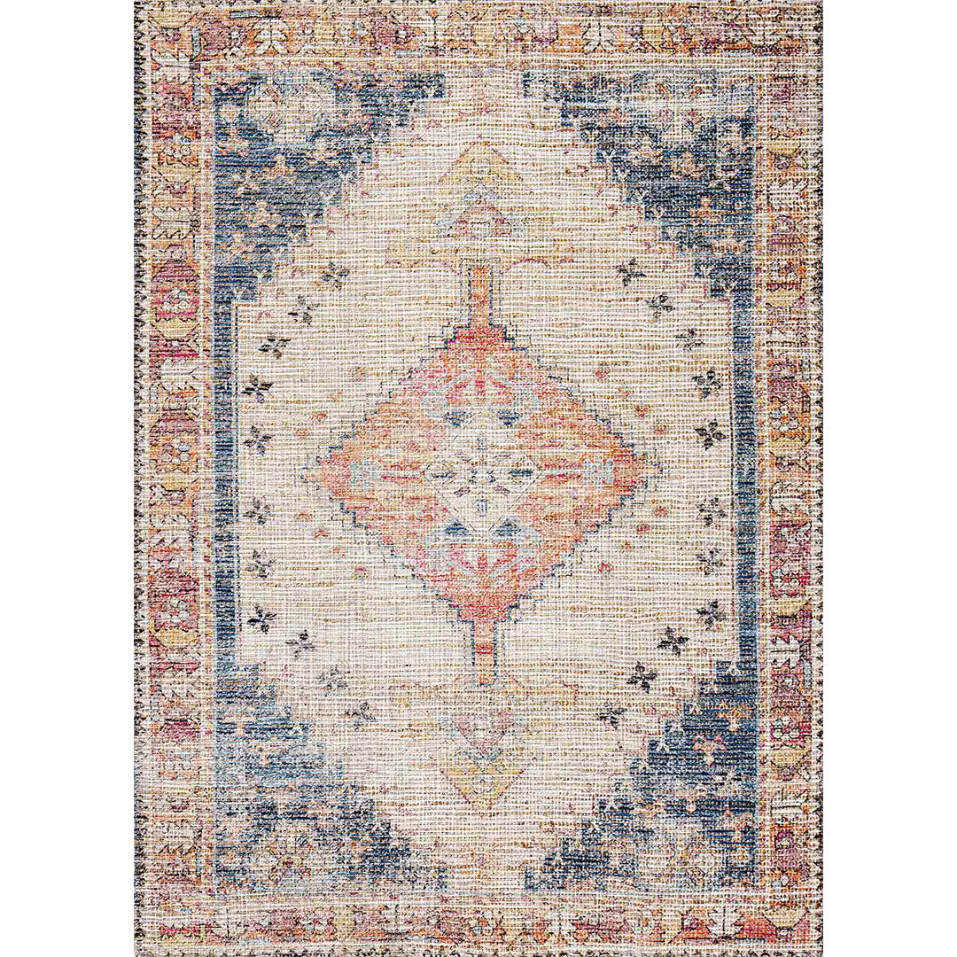 Lucy Vintage bunter weicher und glänzender Teppich