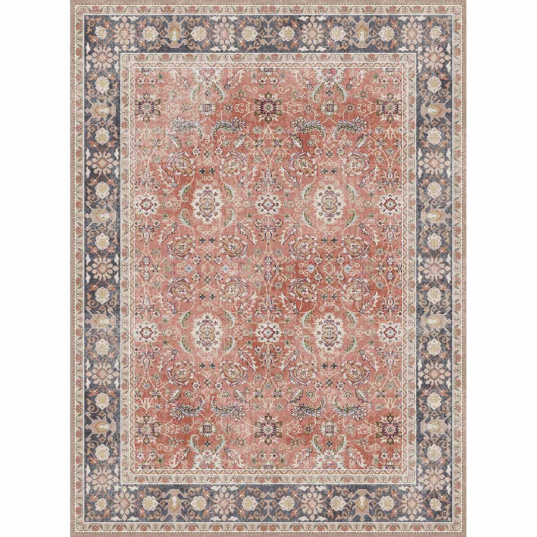 Orientteppich Klassisch Rot Blau – Persischer Vintage-Stil für Wohnzimmer
