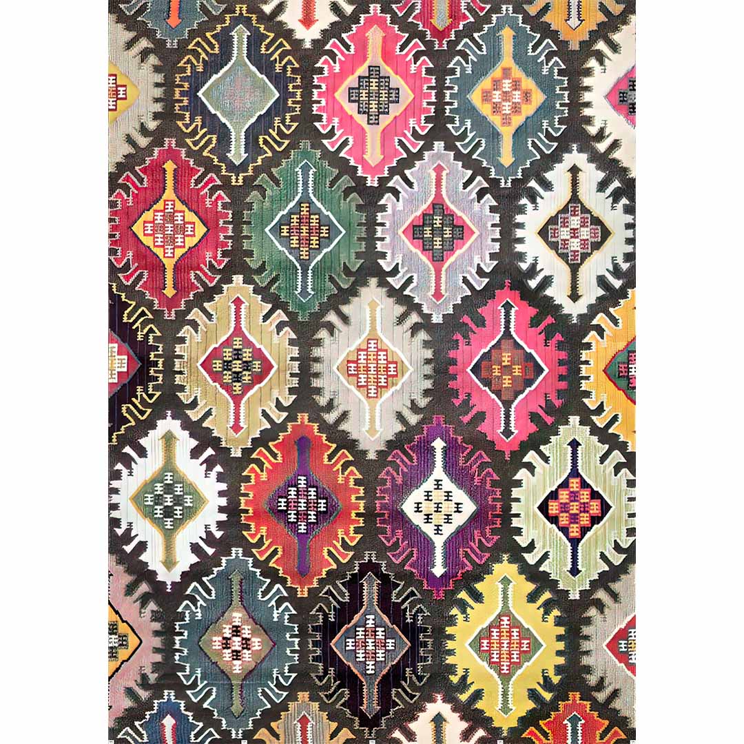 Színes Nomád – Törzsi Kilim Mintás Szőnyeg
