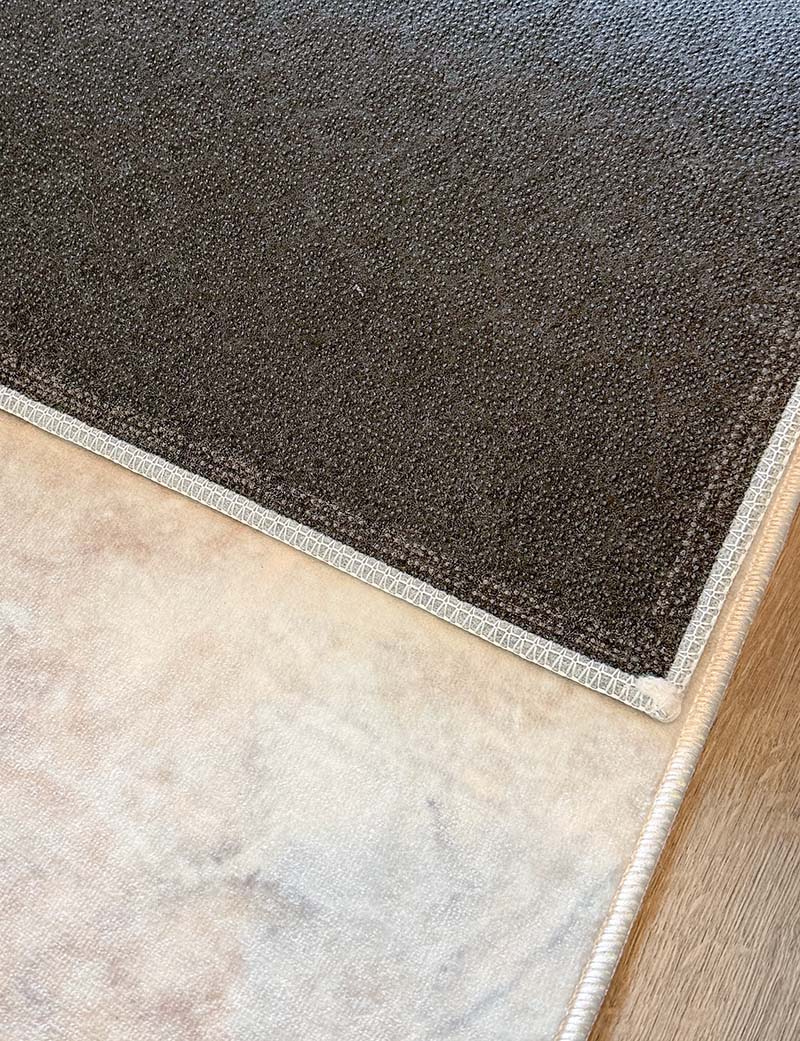 Yara schlichter, moderner, weicher und glänzender Teppich in Beige