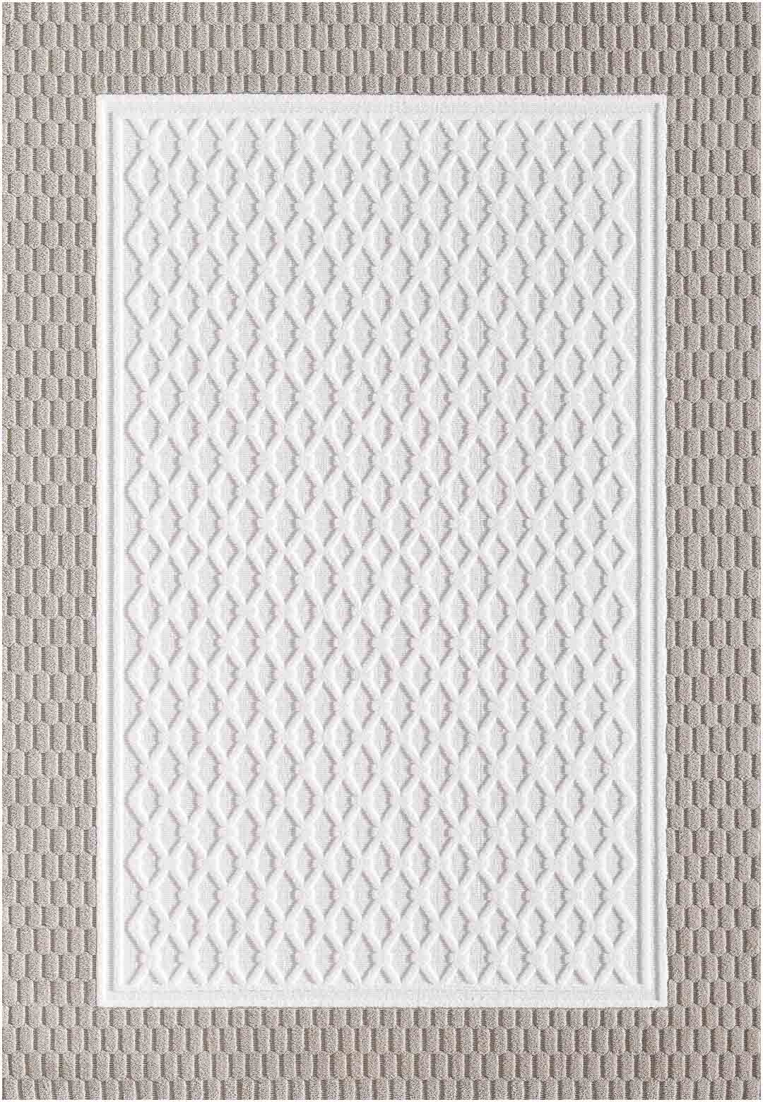 Yara schlichter, moderner, weicher und glänzender Teppich in Beige