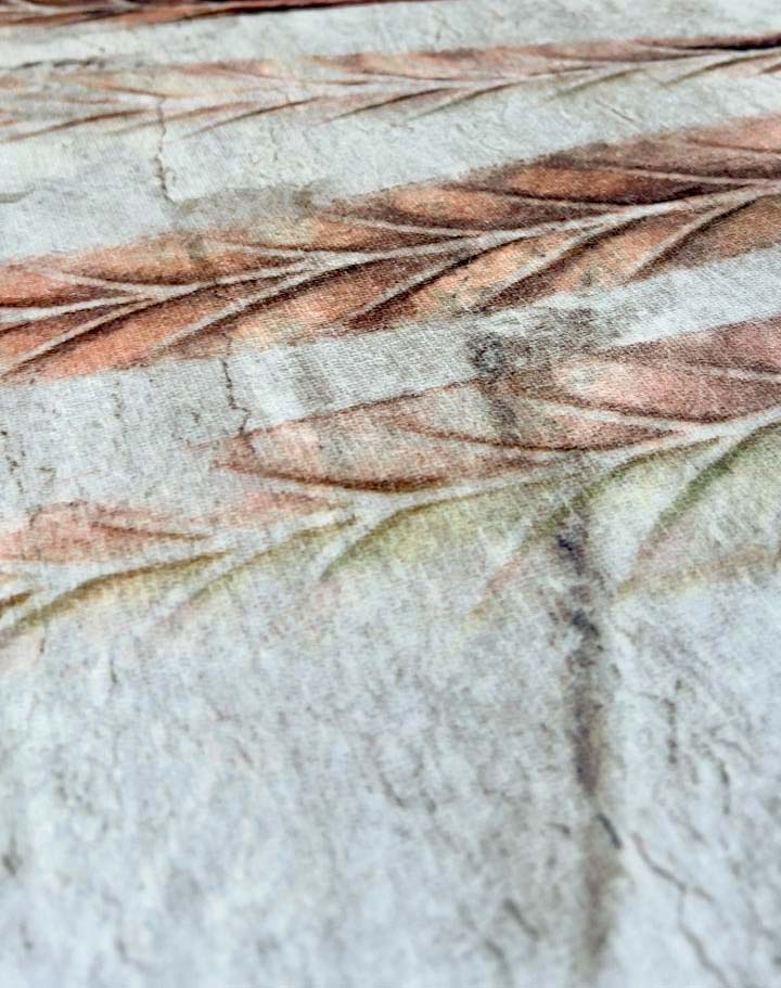 Moderner Teppich mit Blättermuster Beige Braun – Naturdesign für Wohnzimmer & Schlafzimmer