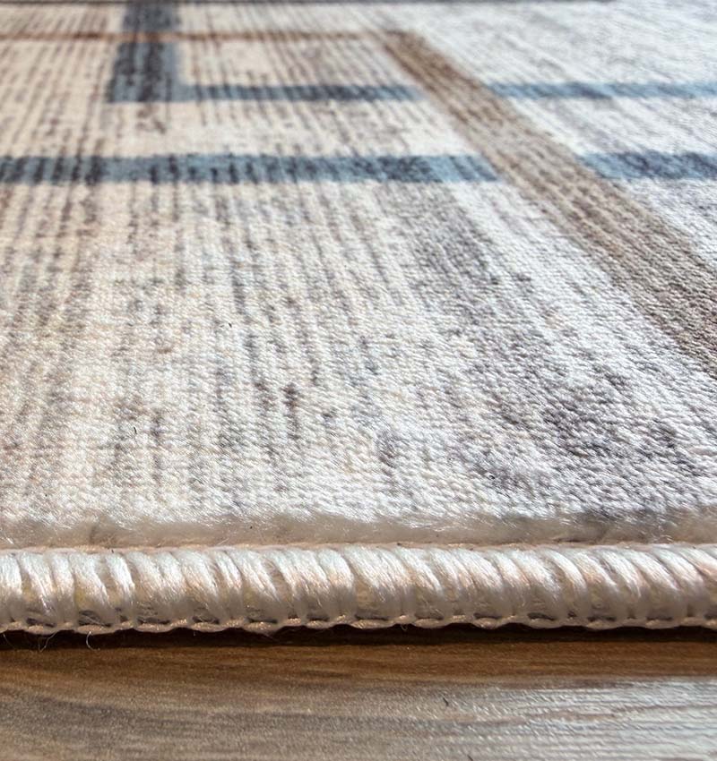 Yara schlichter, moderner, weicher und glänzender Teppich in Beige