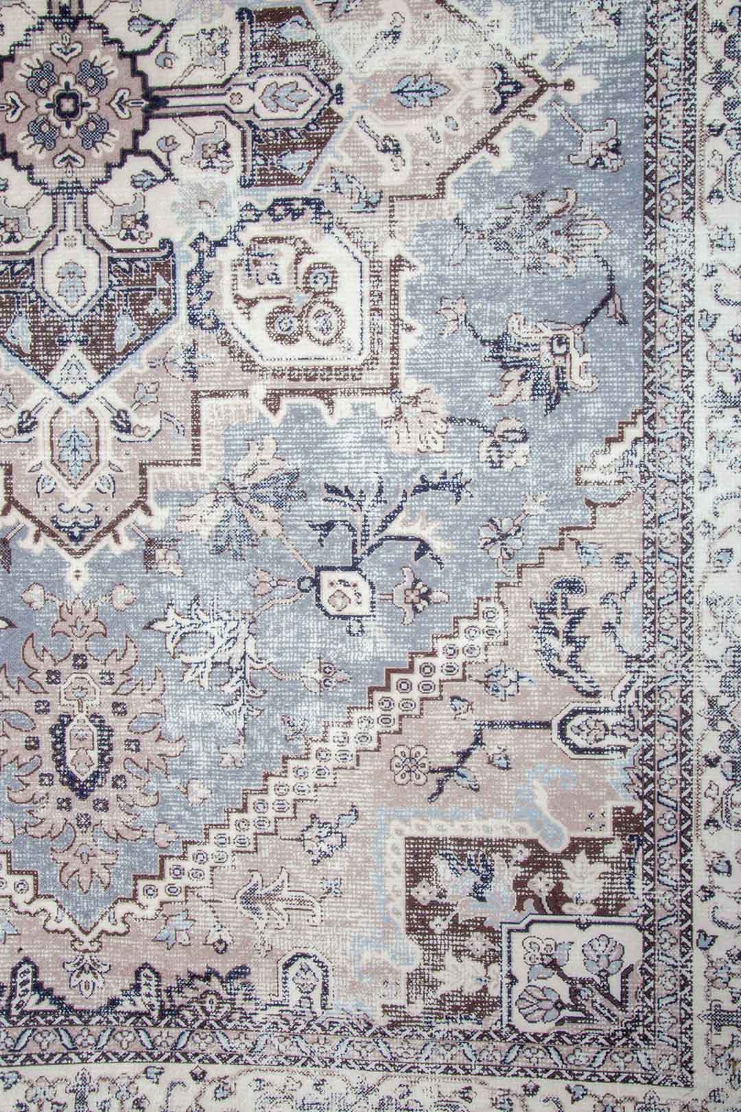 Orientteppich Grau Beige – Klassischer Perserteppich im Vintage-Look