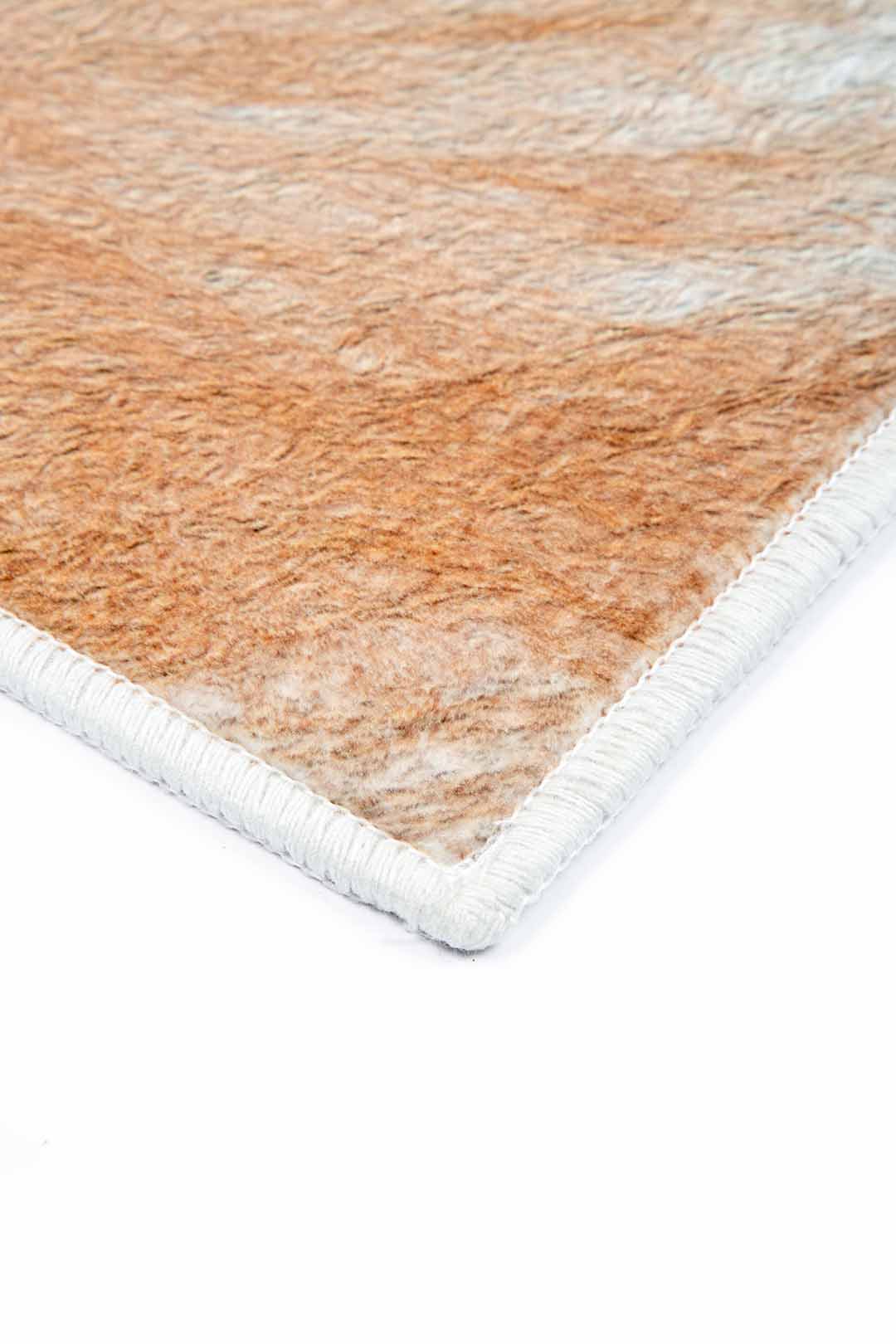 Teppich mit Federmuster Rosa Mint Beige