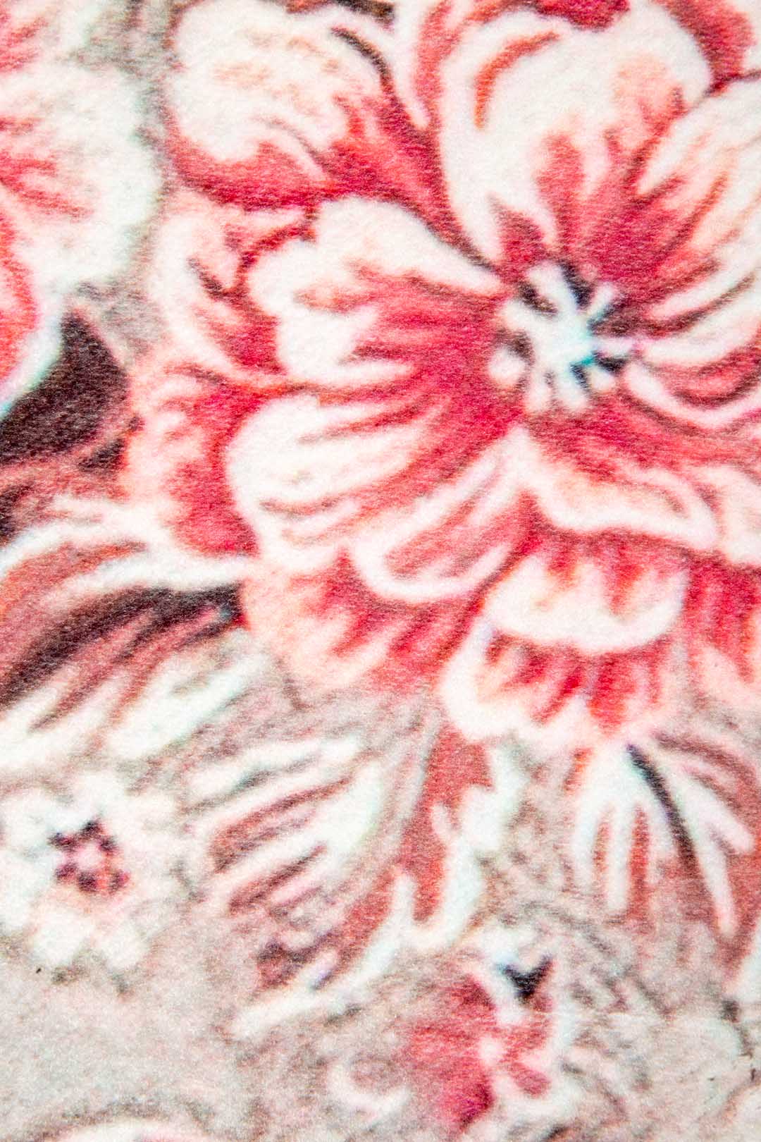 Klassischer Teppich mit Blumenmuster – Beige Rosa Teppich im romantischen Stil