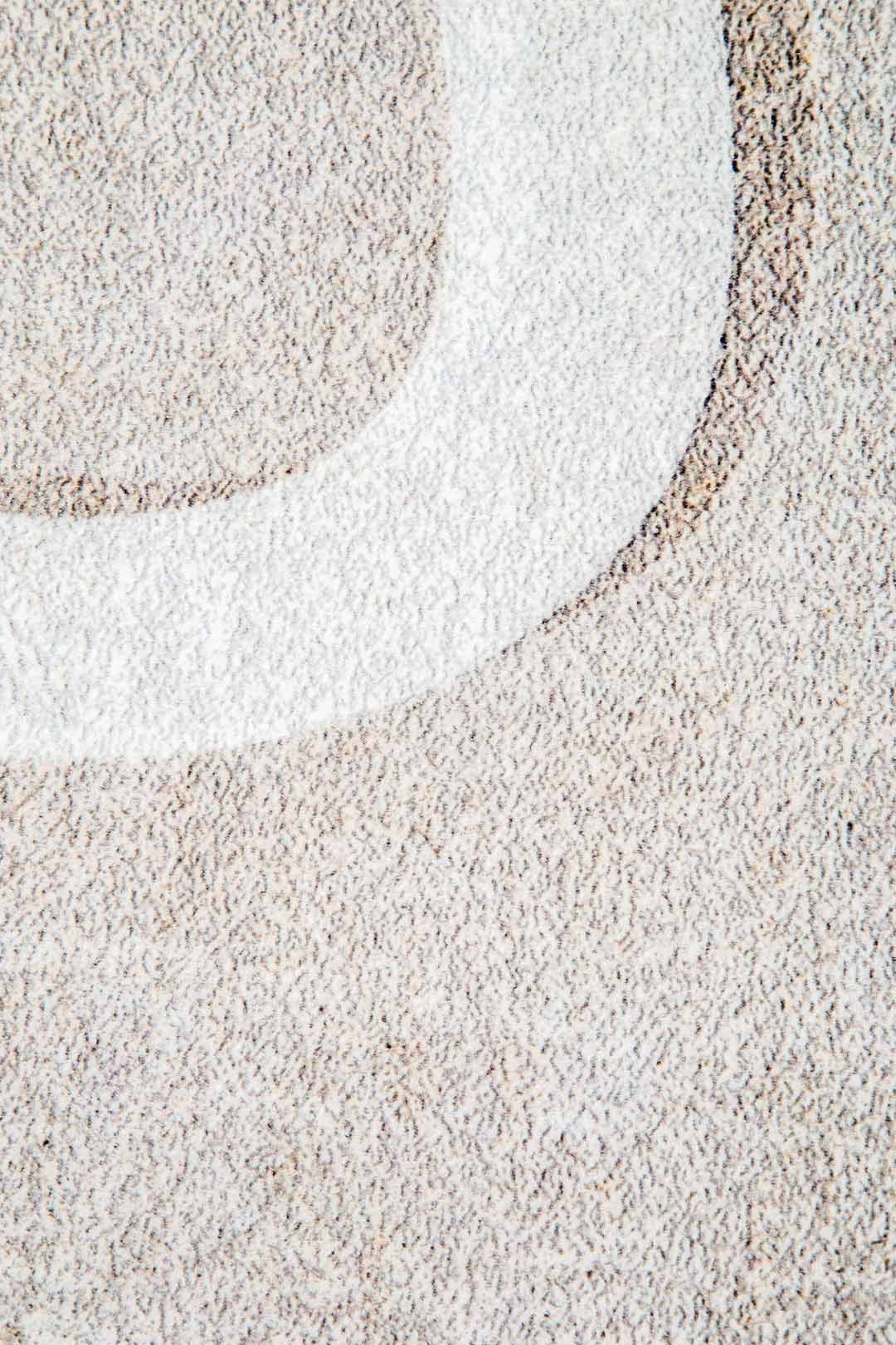 Moderner Teppich Beige mit 3D-Linien – Minimalistisches Design für Wohnzimmer & Büro
