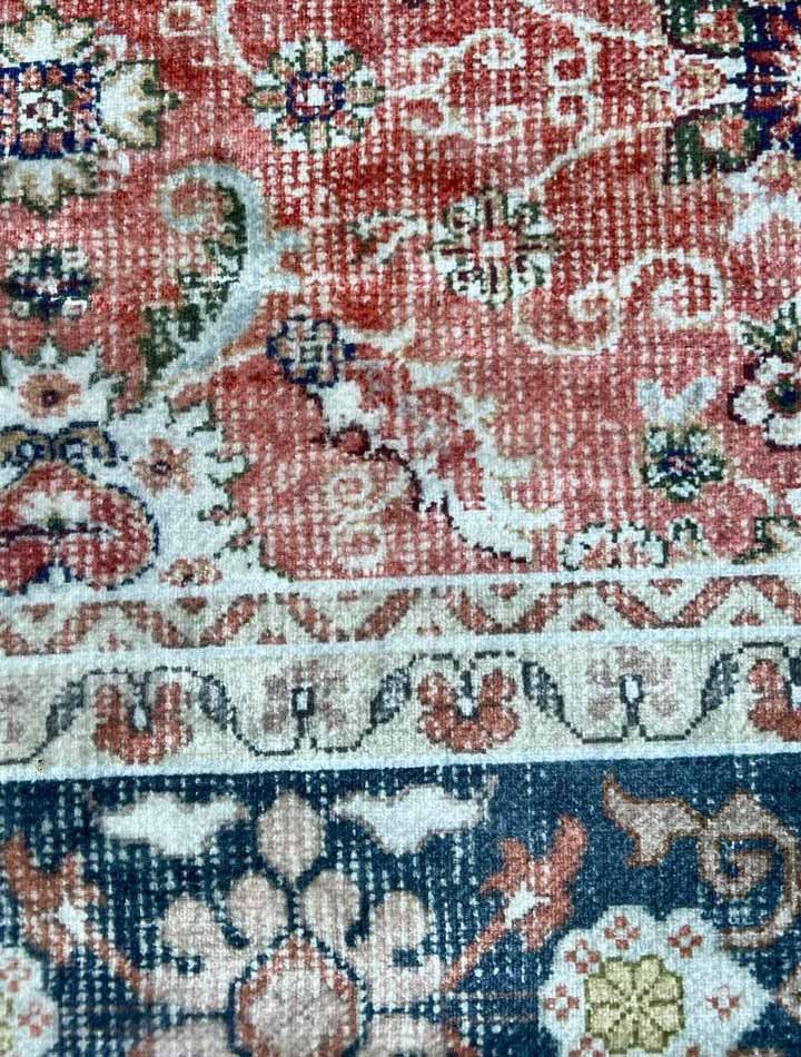Orientteppich Klassisch Rot Blau – Persischer Vintage-Stil für Wohnzimmer