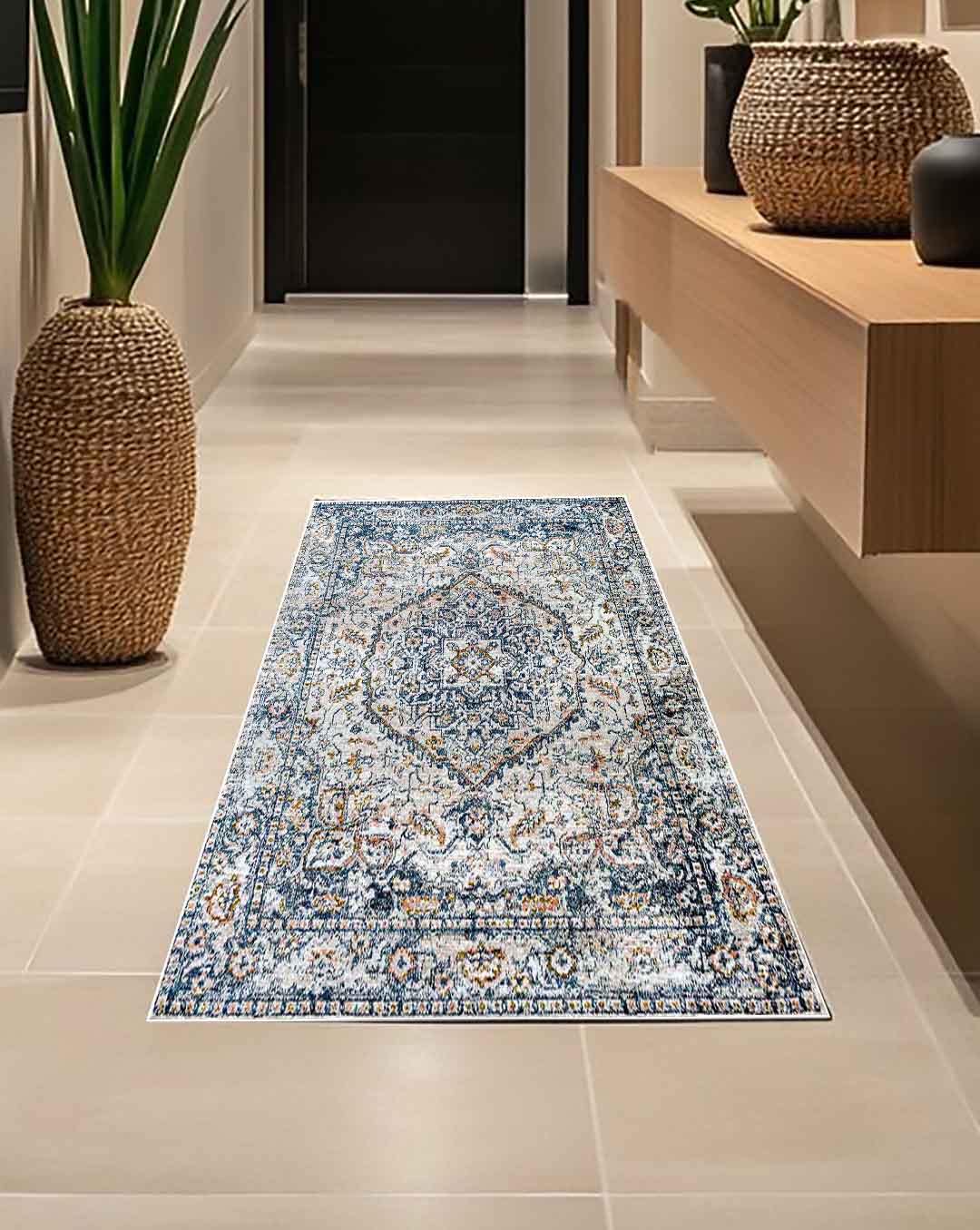 Jasmine classic colorful floral soft and shinny carpet