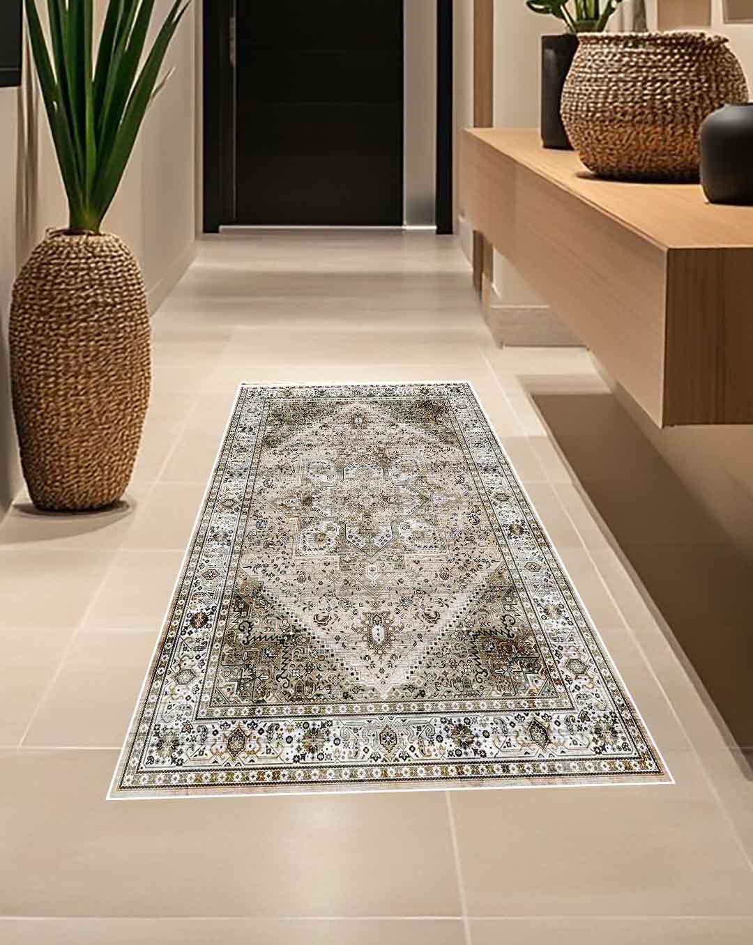 Fofa vintage kávé puha és fényes szőnyeg