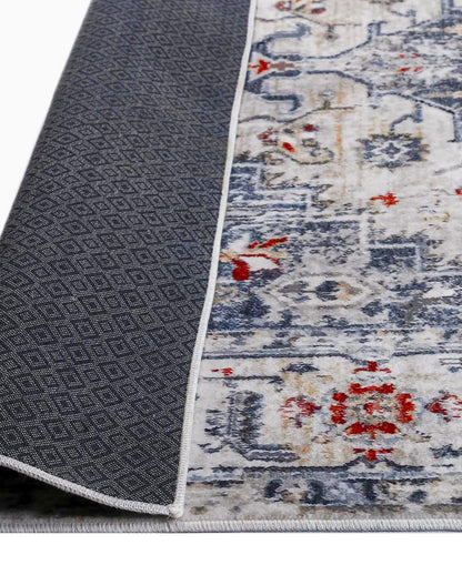 Neuer, weicher und glänzender Vintage-Teppich in Beige von Walaa 