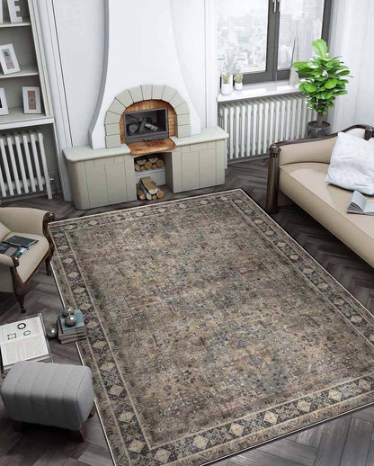 Weicher und glänzender Teppich Karmel Vintage Gold 