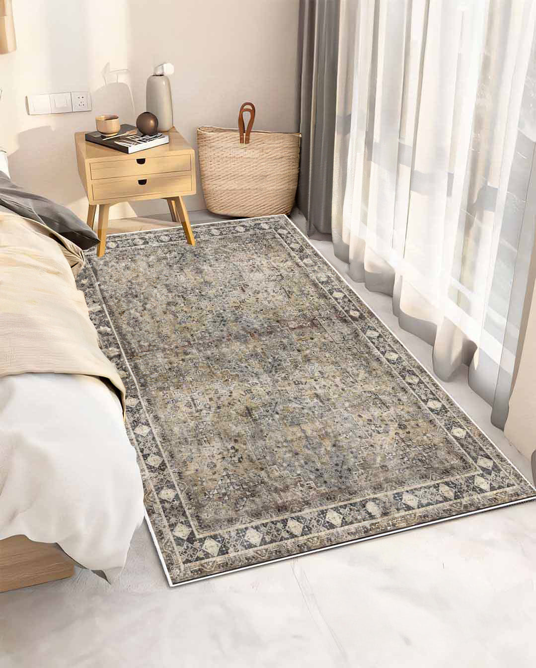 Weicher und glänzender Teppich Karmel Vintage Gold 