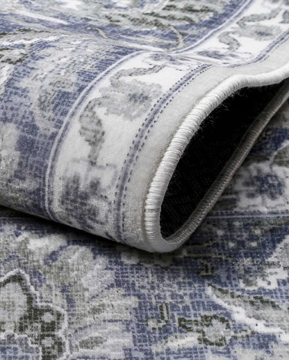 Camela Vintage grauer Rahmen bunter weicher Teppich 