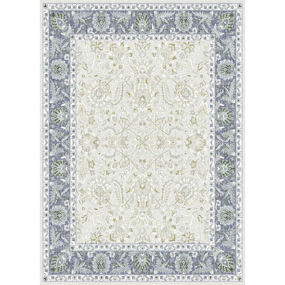 Camela Vintage grauer Rahmen bunter weicher Teppich 