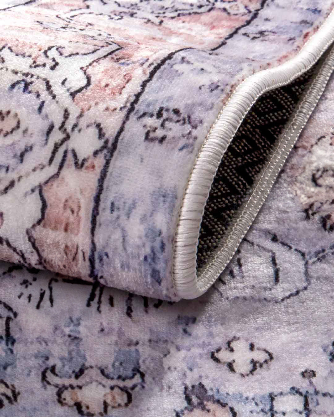 Hend vintage sötétvörös puha és fényes szőnyeg 