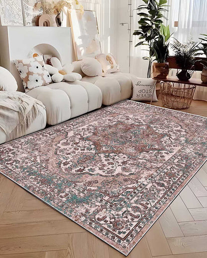 Weicher und glänzender Perserteppich Soha im Vintage-Stil 