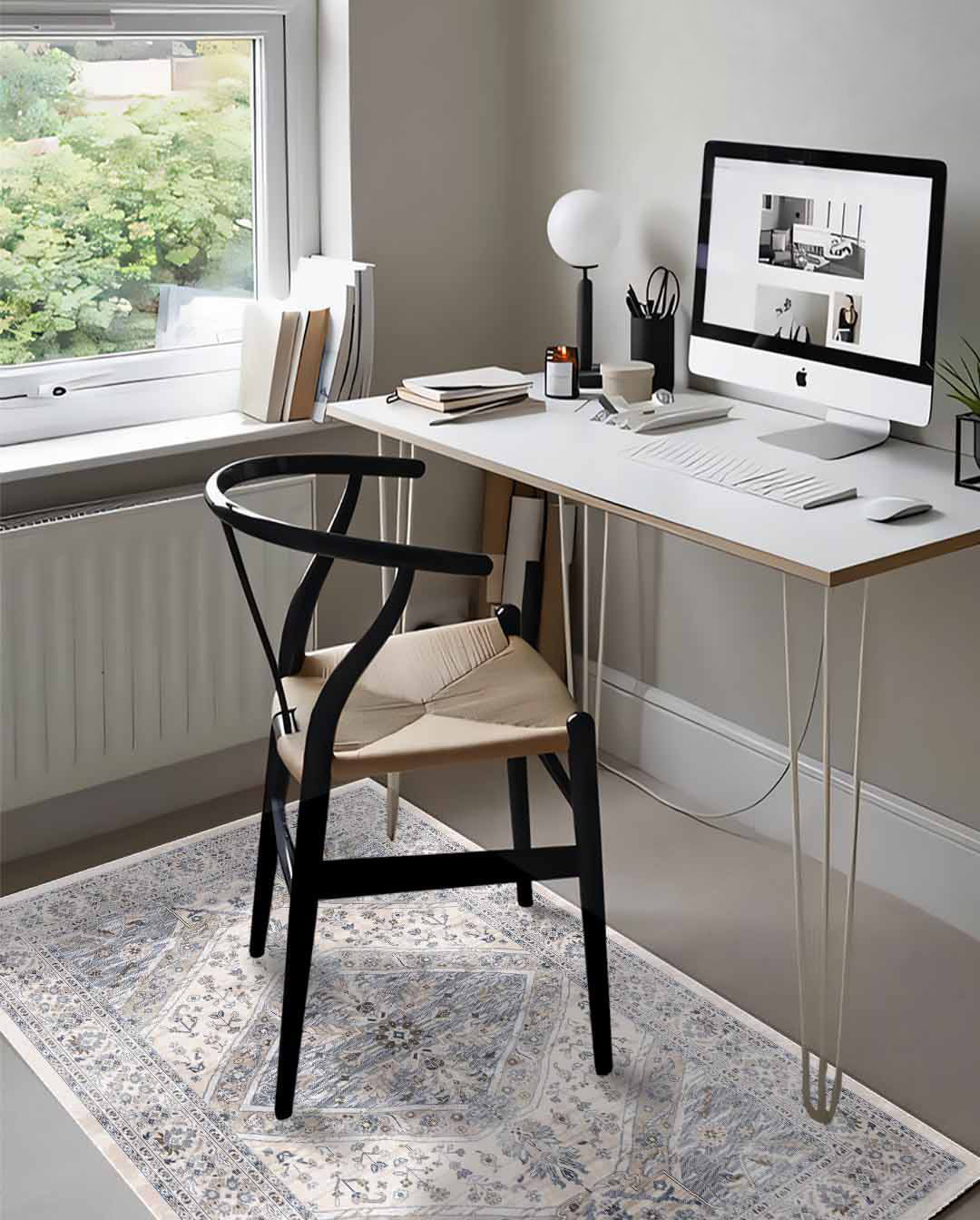 Weicher und glänzender Perserteppich Amanda im Vintage-Stil 