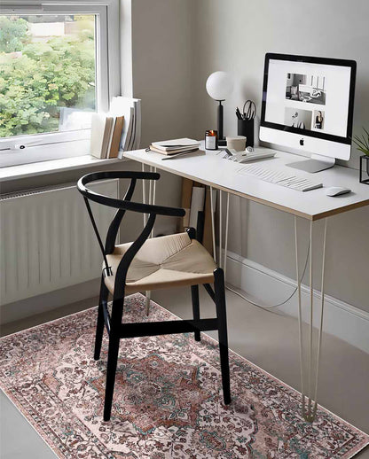 Weicher und glänzender Perserteppich Soha im Vintage-Stil 