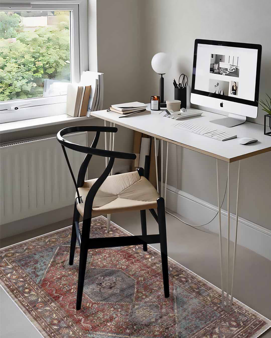 Marian Vintage bunter weicher und glänzender Teppich 