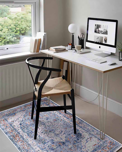 Laila vintage színes kék és fényes szőnyeg 