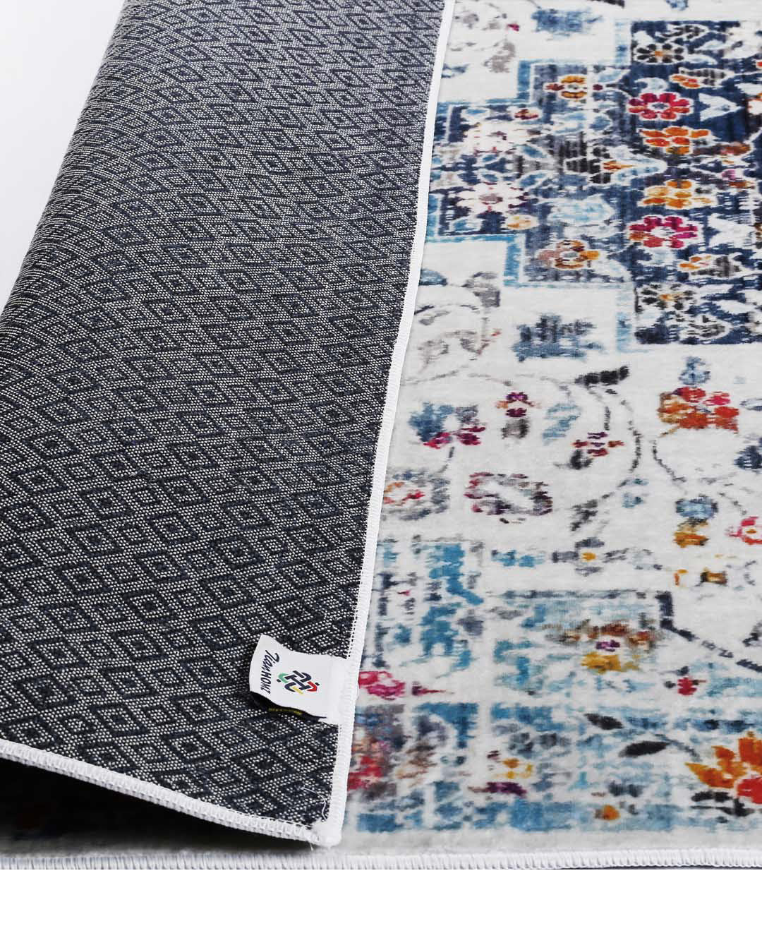 Ema Vintage bunter weicher und glänzender Teppich 