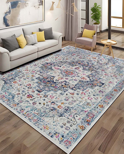 Ema Vintage bunter weicher und glänzender Teppich 