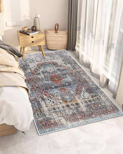 yusra vintage színes puha és fényes szőnyeg 