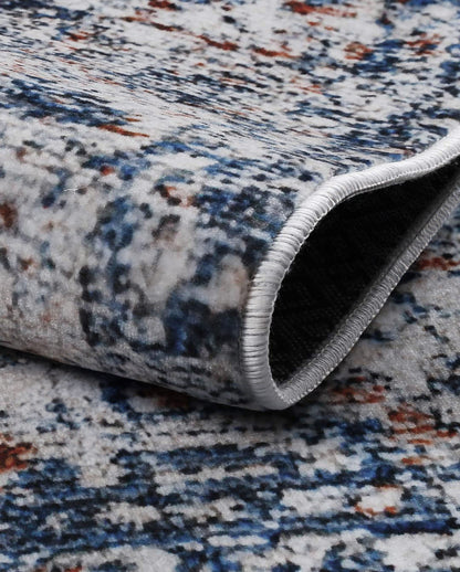 Laila vintage színes kék és fényes szőnyeg 