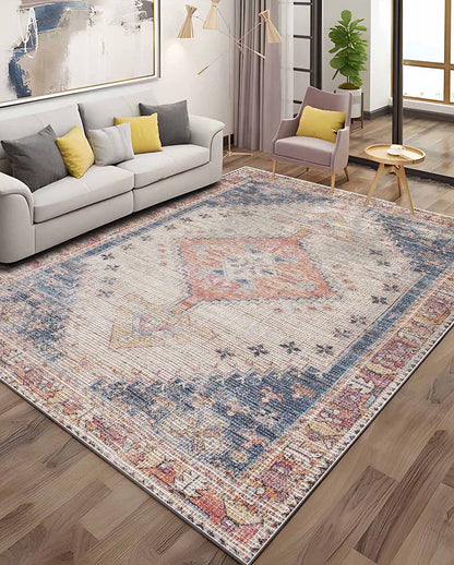 Lucy Vintage bunter weicher und glänzender Teppich 