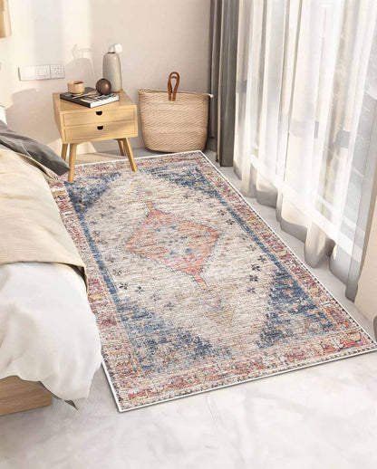 Lucy Vintage bunter weicher und glänzender Teppich 