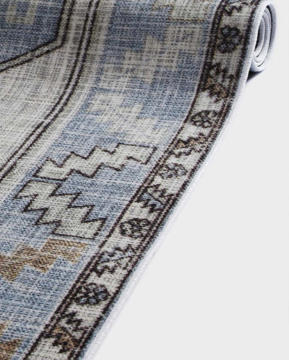 Grüner, farbenfroher, weicher und glänzender Vintage-Teppich 