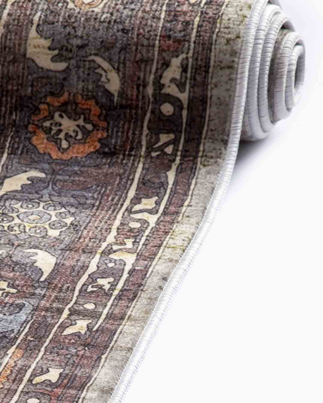 Marian Vintage bunter weicher und glänzender Teppich 