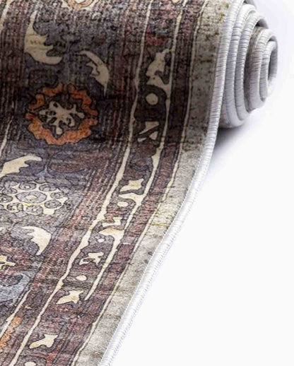 Marian Vintage bunter weicher und glänzender Teppich 