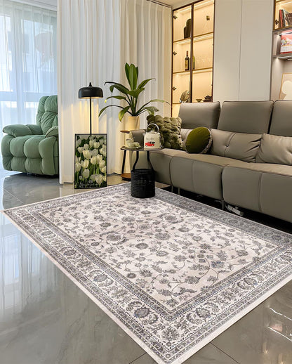 Keret vintage bézs puha és fényes szőnyeg 