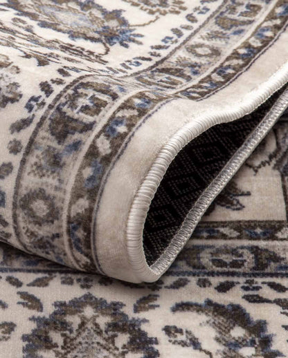 Keret vintage bézs puha és fényes szőnyeg 