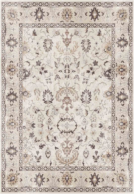 Yara schlichter, moderner, weicher und glänzender Teppich in Beige 