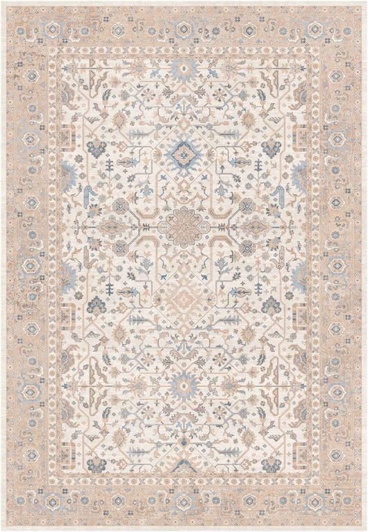 Yara schlichter, moderner, weicher und glänzender Teppich in Beige 