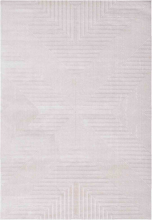 Yara schlichter, moderner, weicher und glänzender Teppich in Beige 