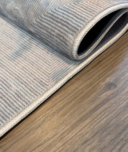Yara schlichter, moderner, weicher und glänzender Teppich in Beige 