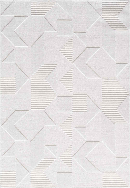 Yara schlichter, moderner, weicher und glänzender Teppich in Beige 