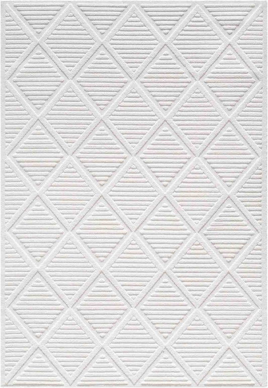 Yara schlichter, moderner, weicher und glänzender Teppich in Beige 